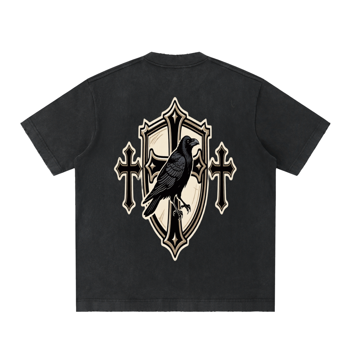 Heavyweight Vintage Washed Frayed T-Shirt