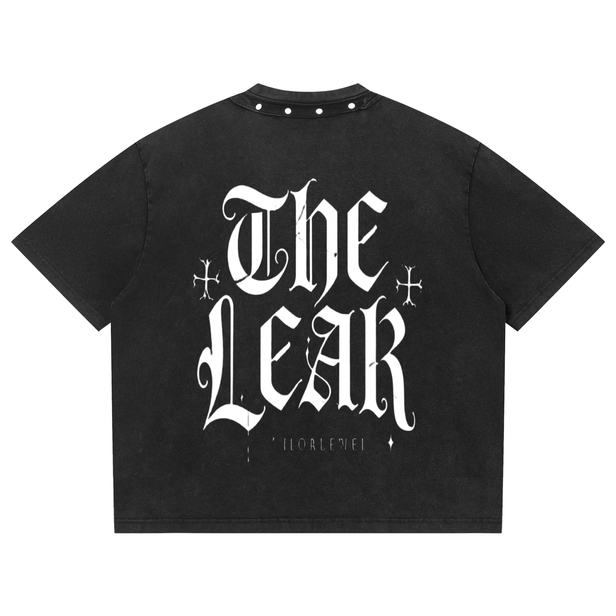 Unisex Washed Boxy Studded T-Shirt