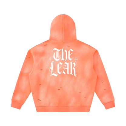 Unisex Sunfade Frayed Fleece Hoodie