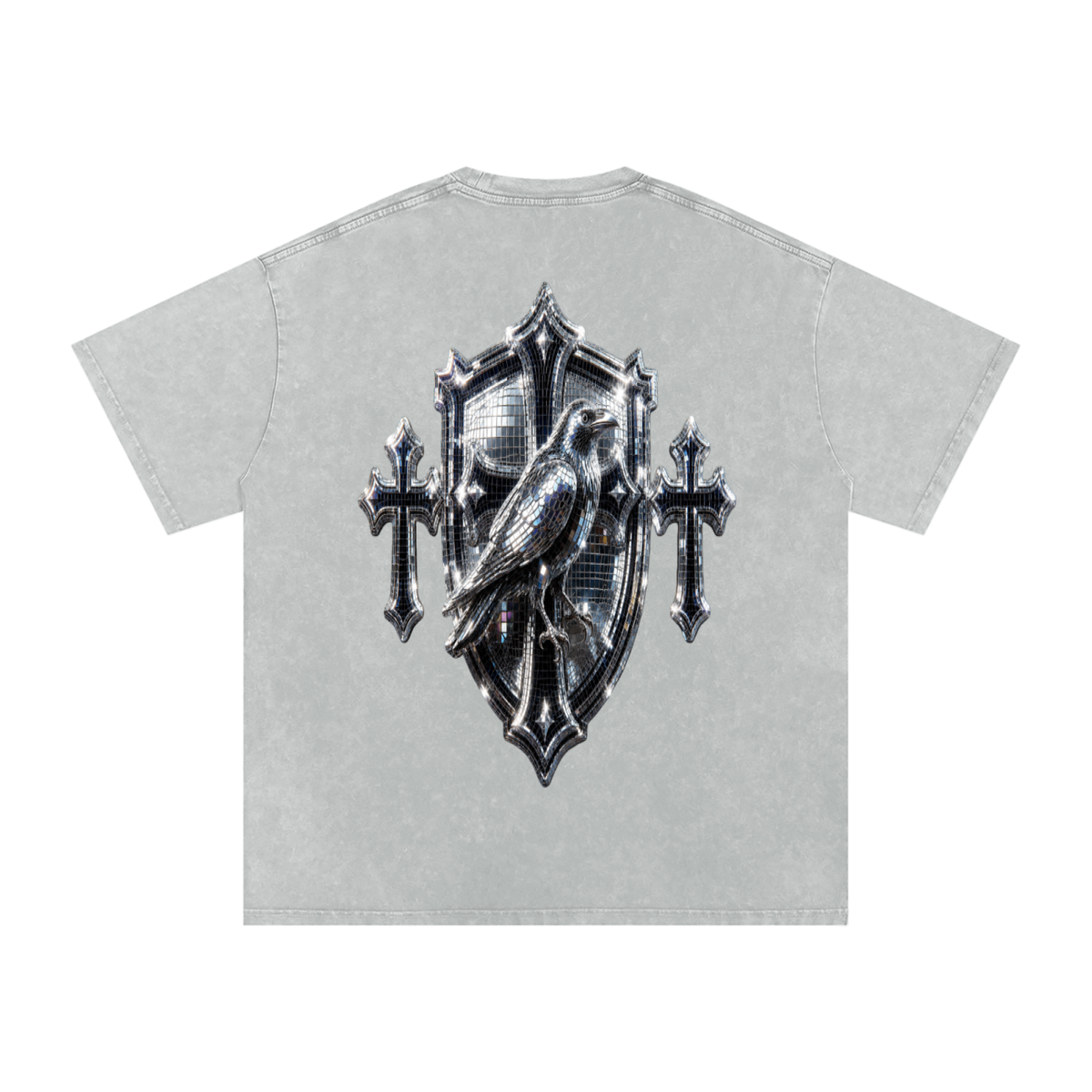 Snow Washed Oversized Cotton T-Shirt