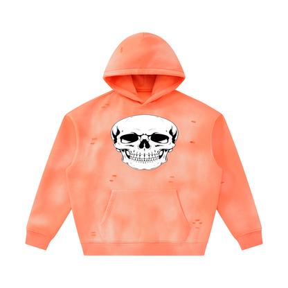 Unisex Sunfade Frayed Fleece Hoodie