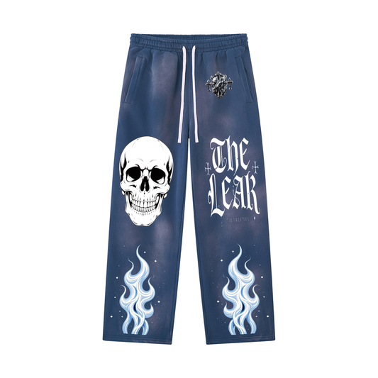 Unisex Sunfade Wide Leg Fleece Sweatpants