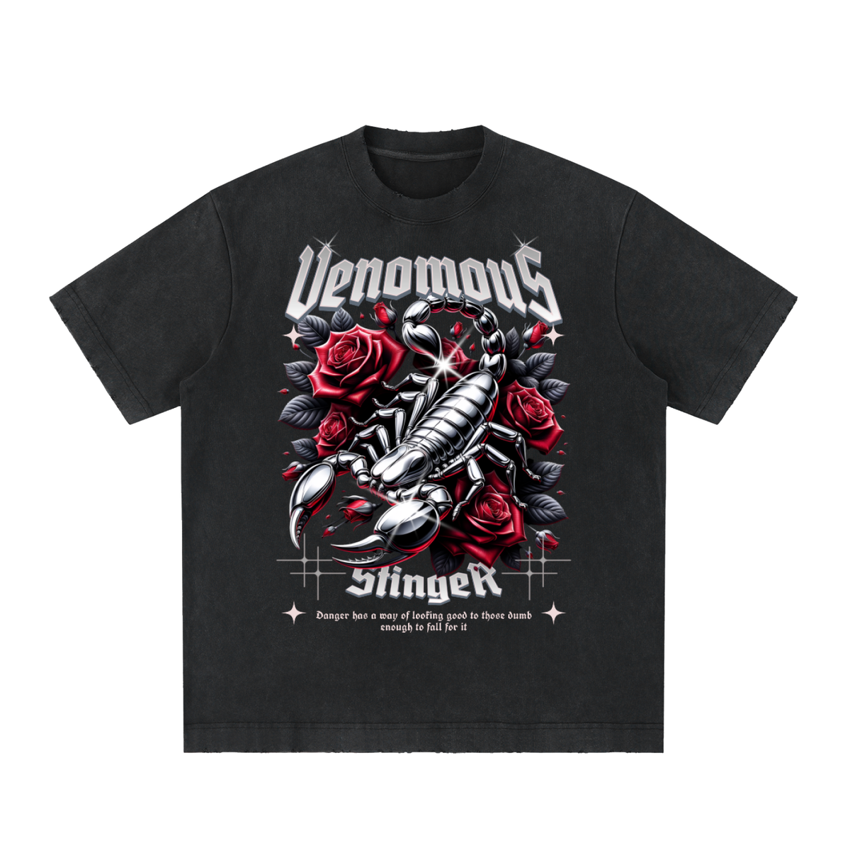 Heavyweight Vintage Washed Frayed T-Shirt