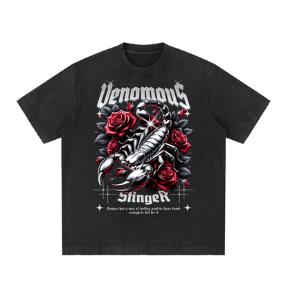 Heavyweight Vintage Washed Frayed T-Shirt