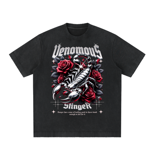 Heavyweight Vintage Washed Frayed T-Shirt