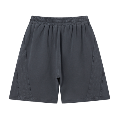 Unisex Vintage Wash Raw Edge Shorts