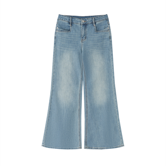 Women's Vintage Wash Flared Leg Jeans
