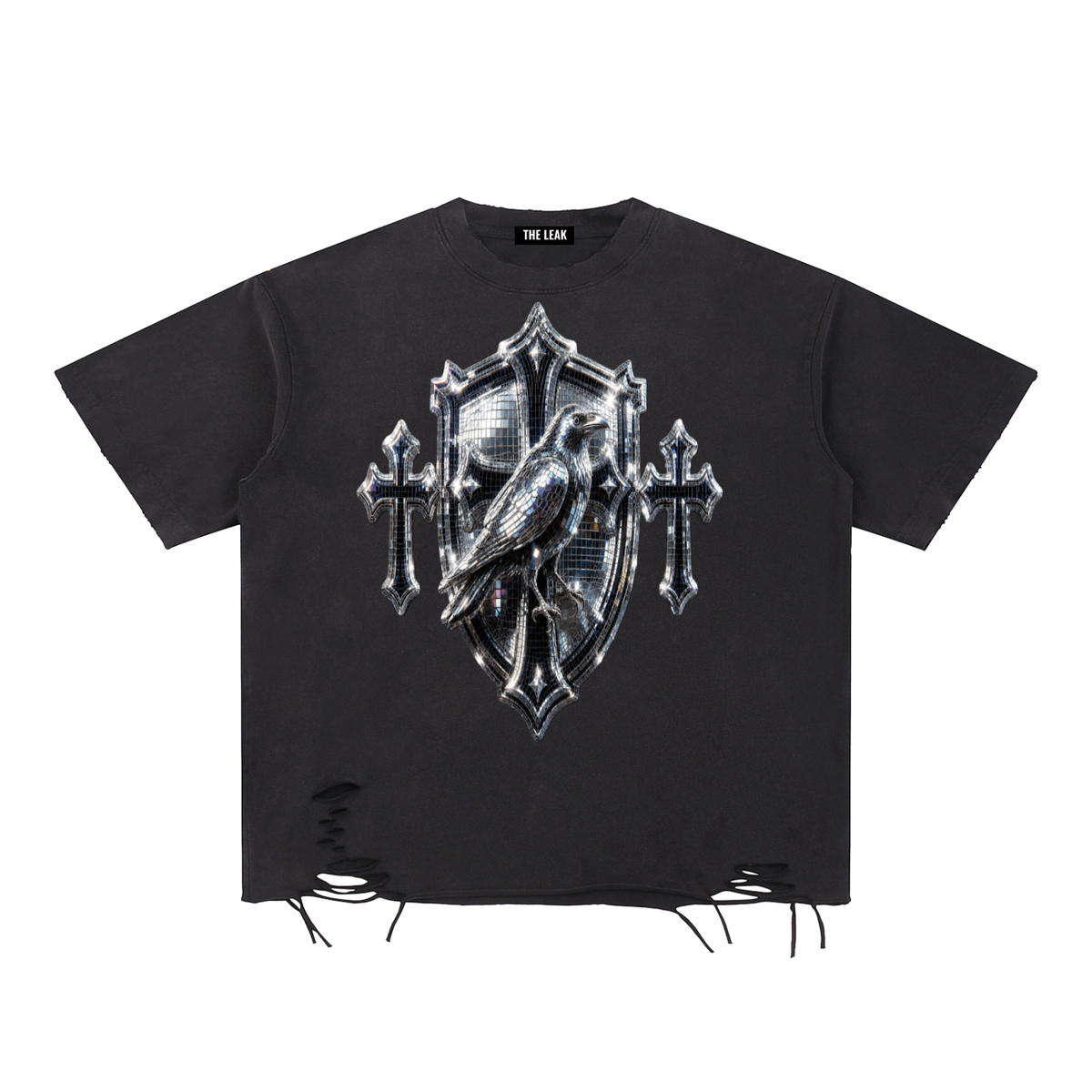 Snow Washed Raw-Hem T-Shirt