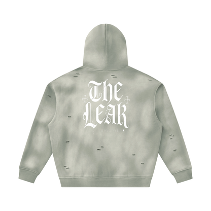 Unisex Sunfade Frayed Fleece Hoodie