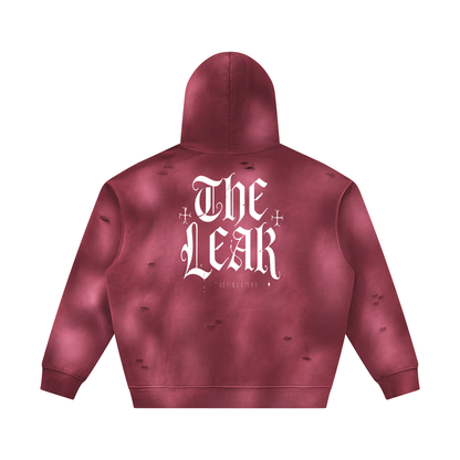 Unisex Sunfade Frayed Fleece Hoodie