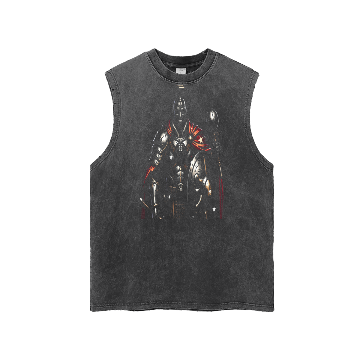 Snow Washed Frayed Hem Tank Top