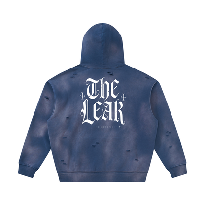 Unisex Sunfade Frayed Fleece Hoodie