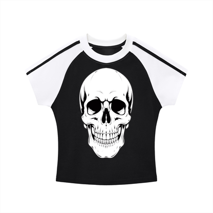 Contrast Stripes Bodycon Raglan  Sleeve T-Shirt