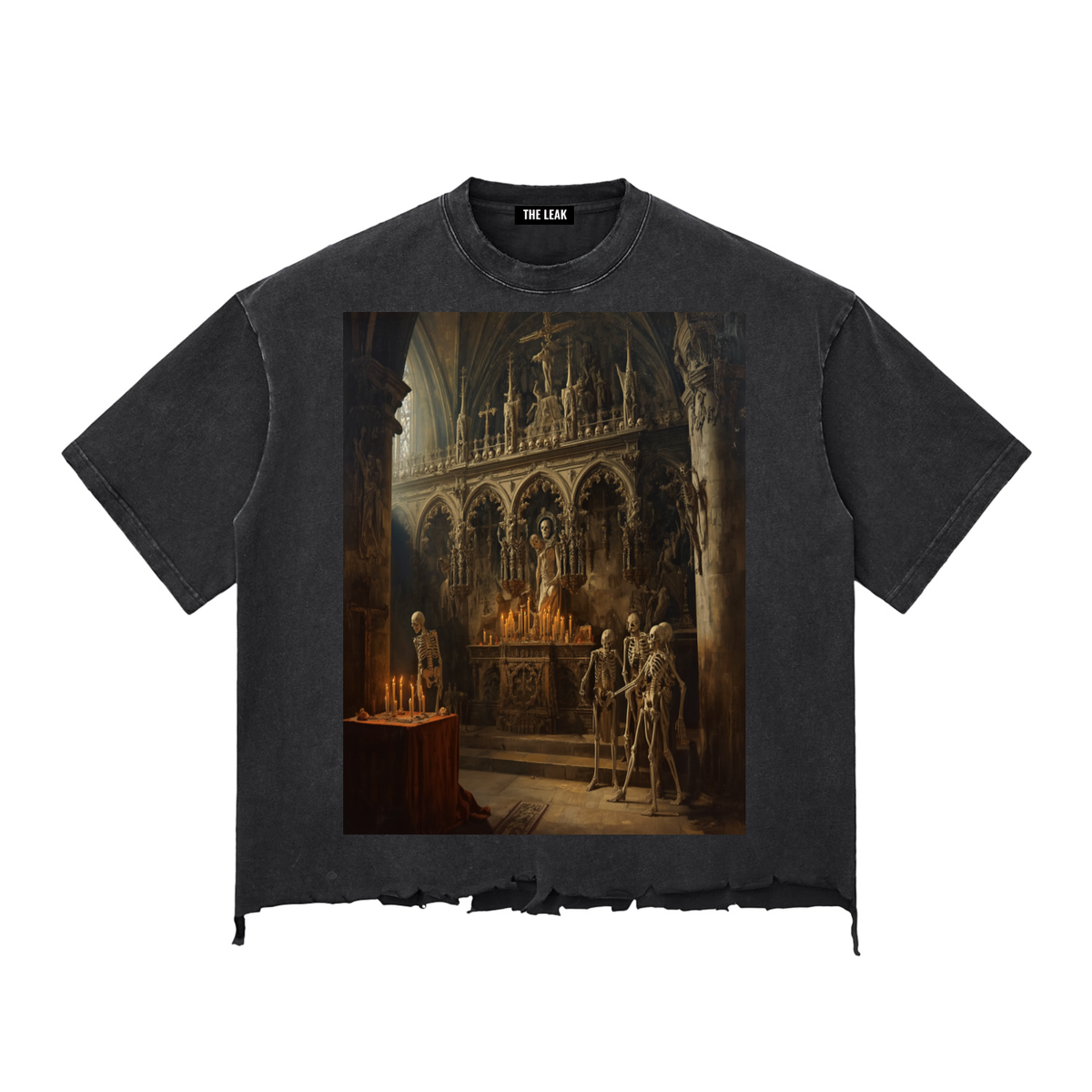 Snow Wash Raw-Hem Boxy T-shirt