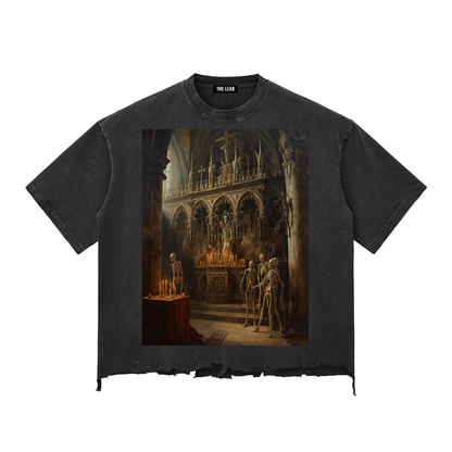 Snow Wash Raw-Hem Boxy T-shirt