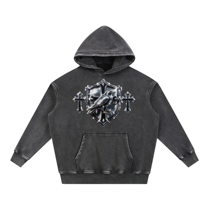 Snow Wash Fleece Oversize Hoodie
