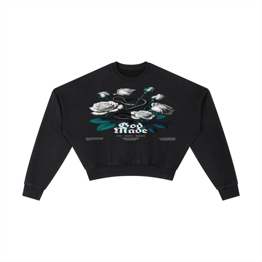 Vintage Washed Cropped Sweatshirt