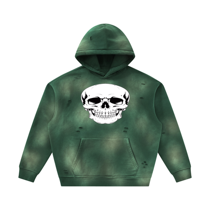 Unisex Sunfade Frayed Fleece Hoodie