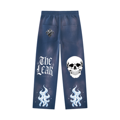 Unisex Sunfade Wide Leg Fleece Sweatpants