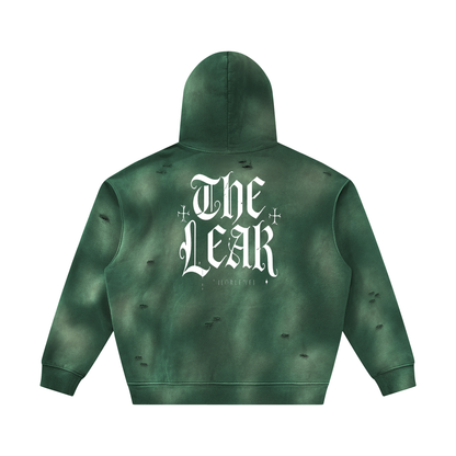 Unisex Sunfade Frayed Fleece Hoodie