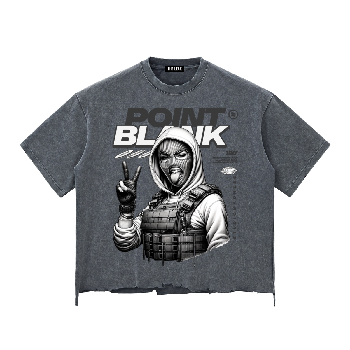Snow Wash Raw-Hem Boxy T-shirt