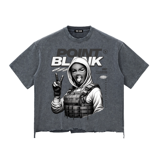 Snow Wash Raw-Hem Boxy T-shirt