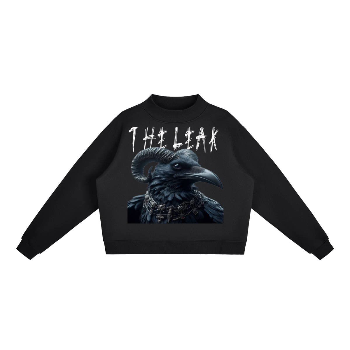 Essential Fleece Mock-Neck Crew Sweatshirt