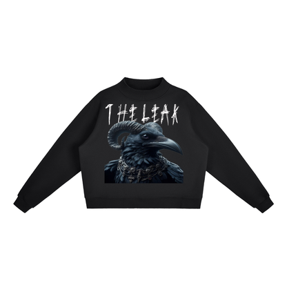 Essential Fleece Mock-Neck Crew Sweatshirt