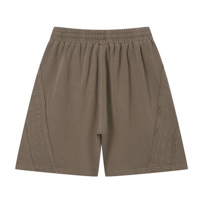 Unisex Vintage Wash Raw Edge Shorts