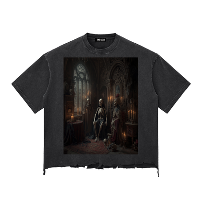 Snow Wash Raw-Hem Boxy T-shirt