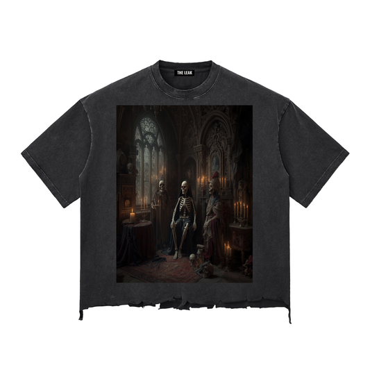 Snow Wash Raw-Hem Boxy T-shirt