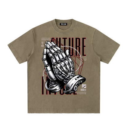 Heavyweight Vintage Washed Frayed T-Shirt