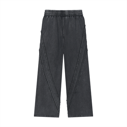 Snow Washed Tape Raw Edge Sweatpants