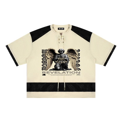 Unisex Raglan Sleeve Mesh Boxy T-Shirt