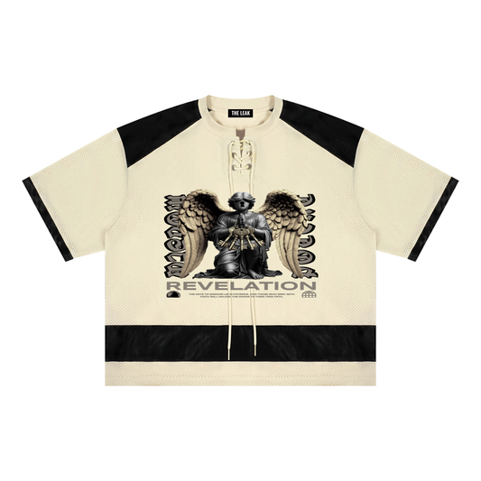 Unisex Raglan Sleeve Mesh Boxy T-Shirt