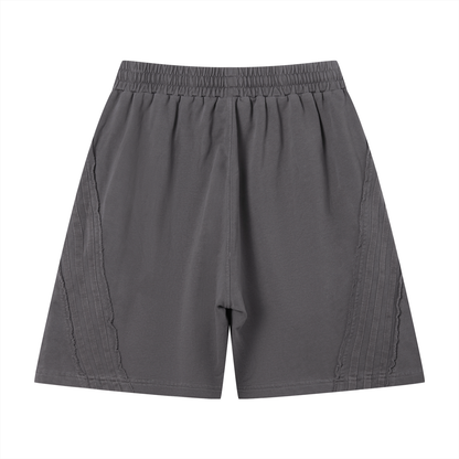 Unisex Vintage Wash Raw Edge Shorts