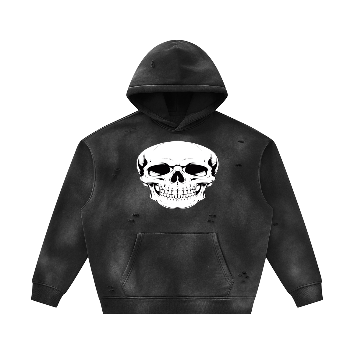 Unisex Sunfade Frayed Fleece Hoodie