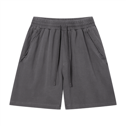 Unisex Vintage Wash Raw Edge Shorts