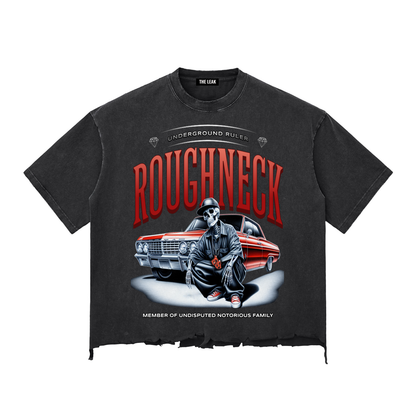 Snow Wash Raw-Hem Boxy T-shirt