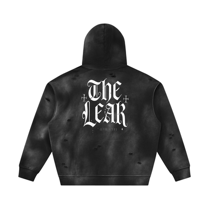 Unisex Sunfade Frayed Fleece Hoodie