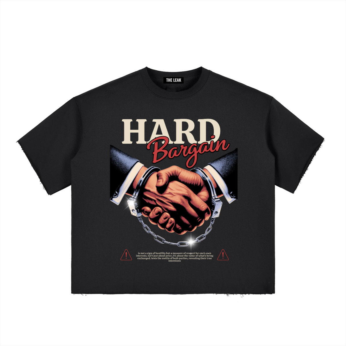 Boxy Half-Sleeve Raw-Edge T-Shirt