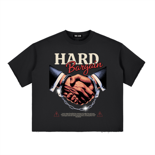 Boxy Half-Sleeve Raw-Edge T-Shirt