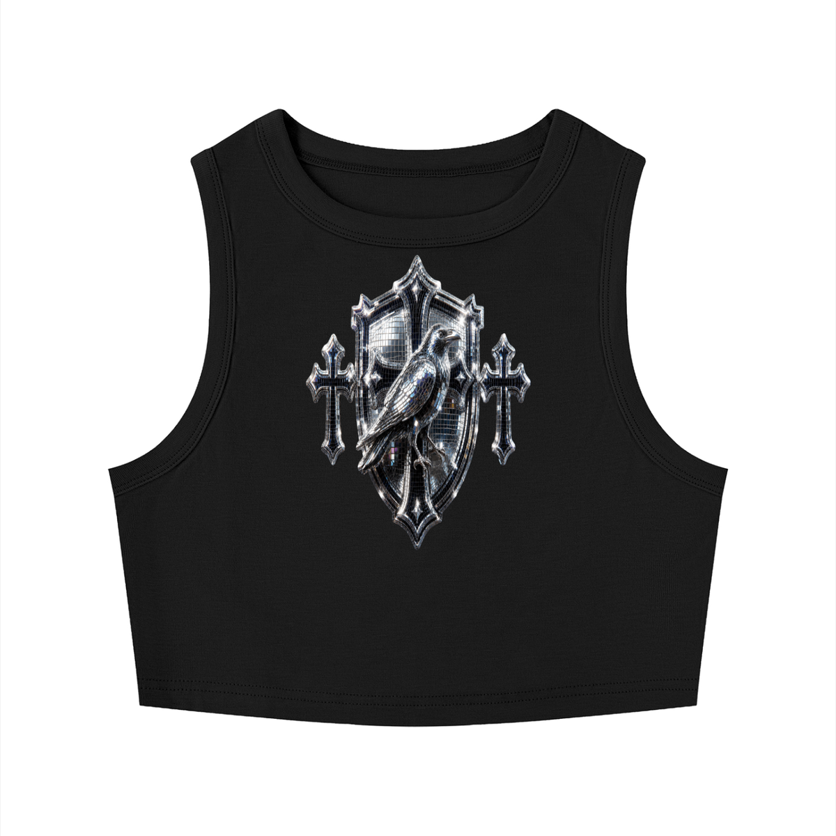 Women's Tight Crewneck Crop Tank Top