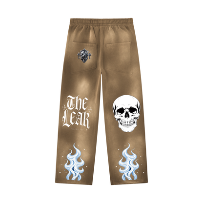 Unisex Sunfade Wide Leg Fleece Sweatpants