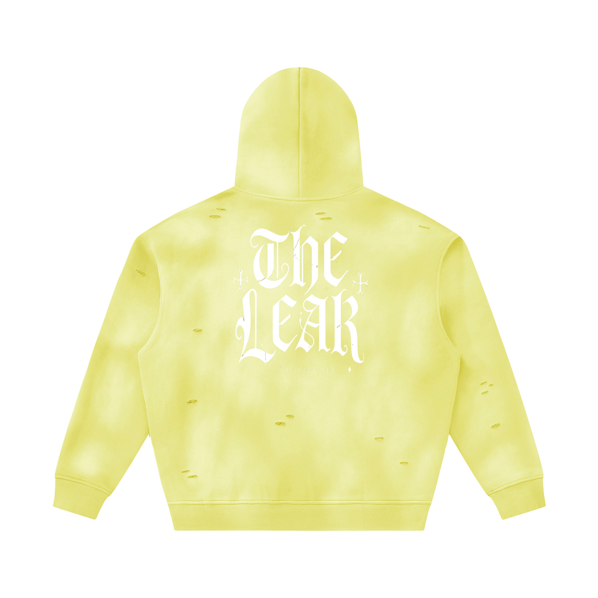 Unisex Sunfade Frayed Fleece Hoodie