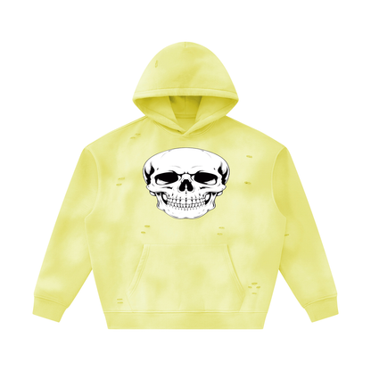 Unisex Sunfade Frayed Fleece Hoodie