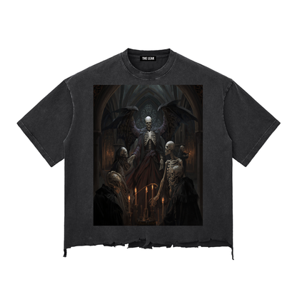 Snow Wash Raw-Hem Boxy T-shirt