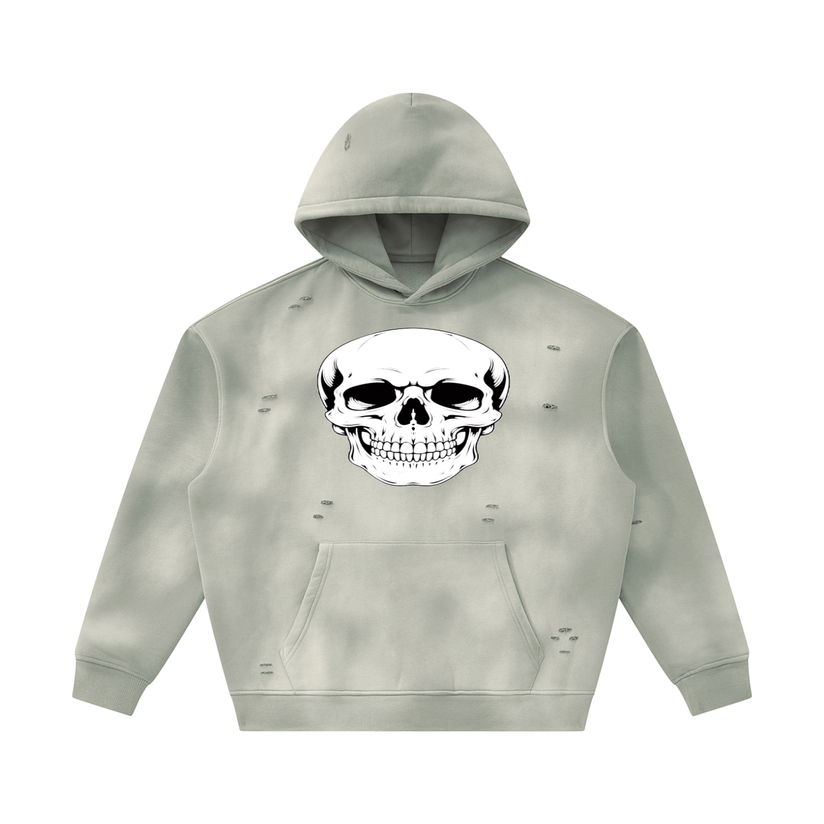 Unisex Sunfade Frayed Fleece Hoodie