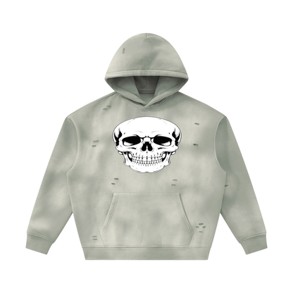 Unisex Sunfade Frayed Fleece Hoodie