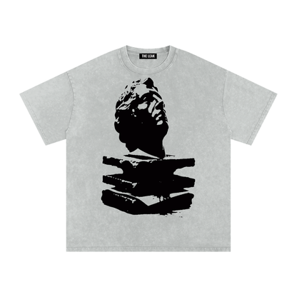 Snow Washed Oversized Cotton T-Shirt
